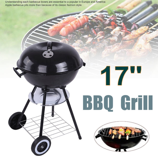 Metal Charcoal BBQ Grill Pit Outdoor Camping Cooker