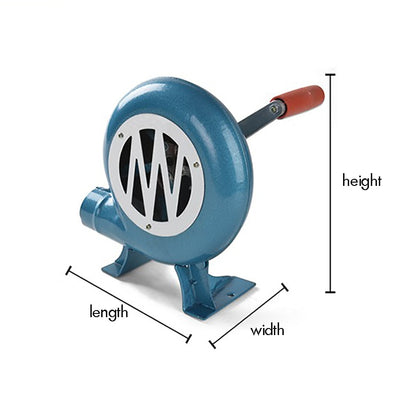 Hand Crank Fan Air Blower Iron Gear Manual Grill
