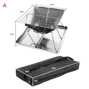 Folding Stainless Steel BBQ Grill Portable Camping